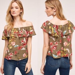 Maeve · Off The Shoulder Floral Top